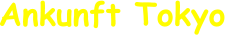 Ankunft Tokyo